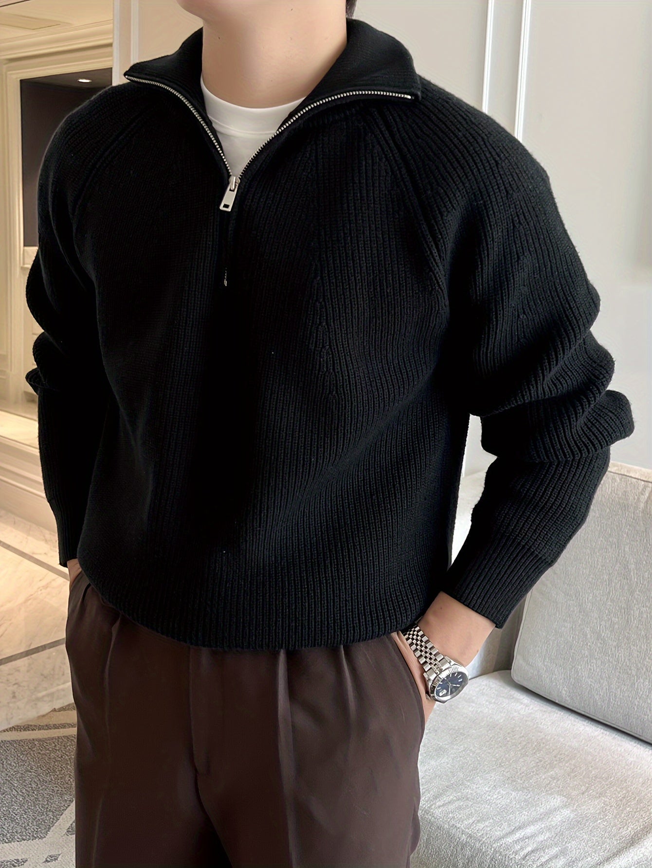 Mauricio - Lässiger Pullover mit Reißverschluss für Männer 4