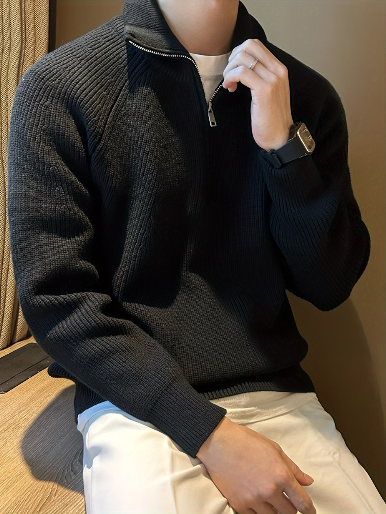 Mauricio - Lässiger Pullover mit Reißverschluss für Männer 6