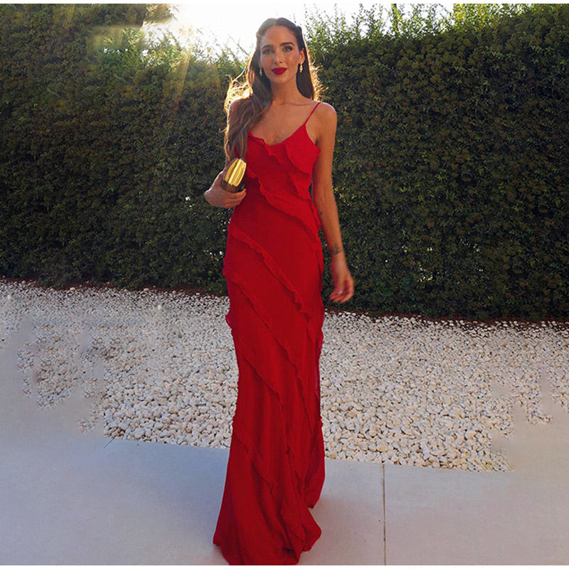 Maxikleid mit Rüschen 0