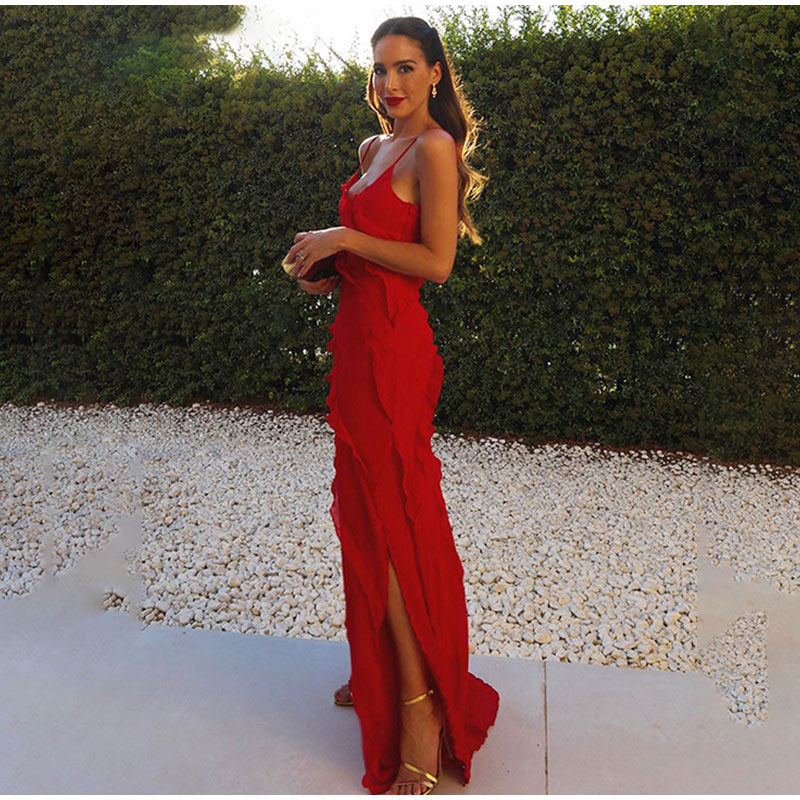 Maxikleid mit Rüschen 2