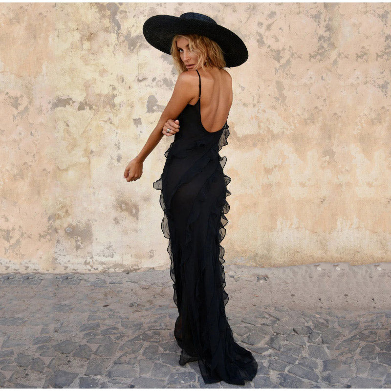 Maxikleid mit Rüschen 3