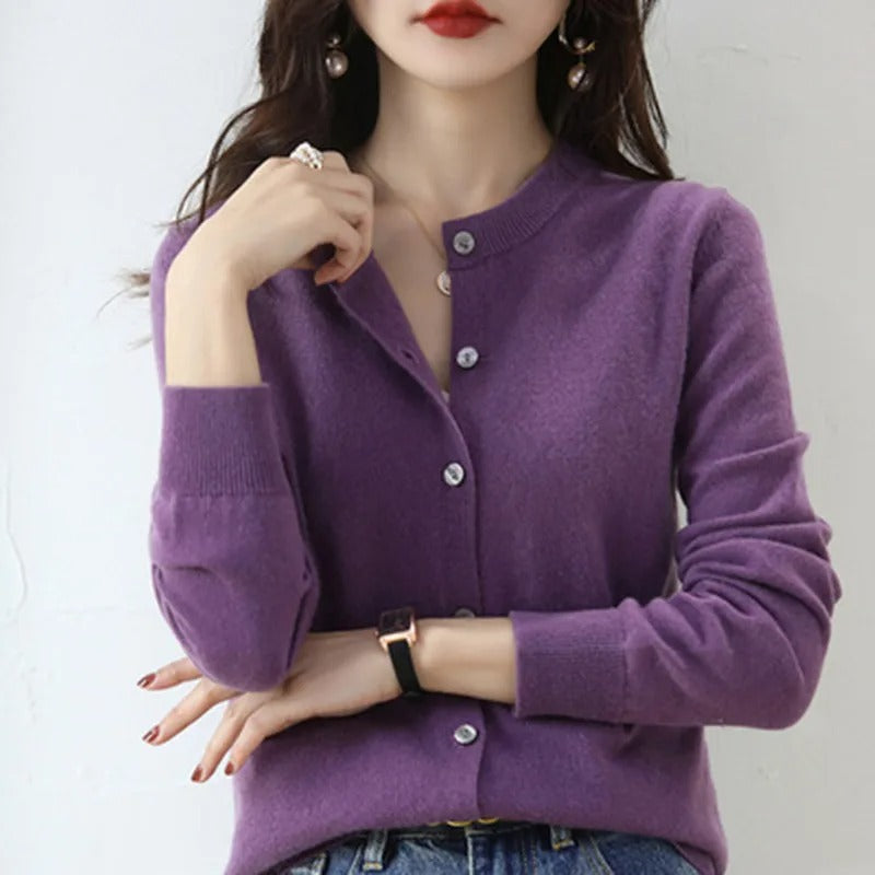 Mélody - O Ausschnitt gestrickt Pullover 1
