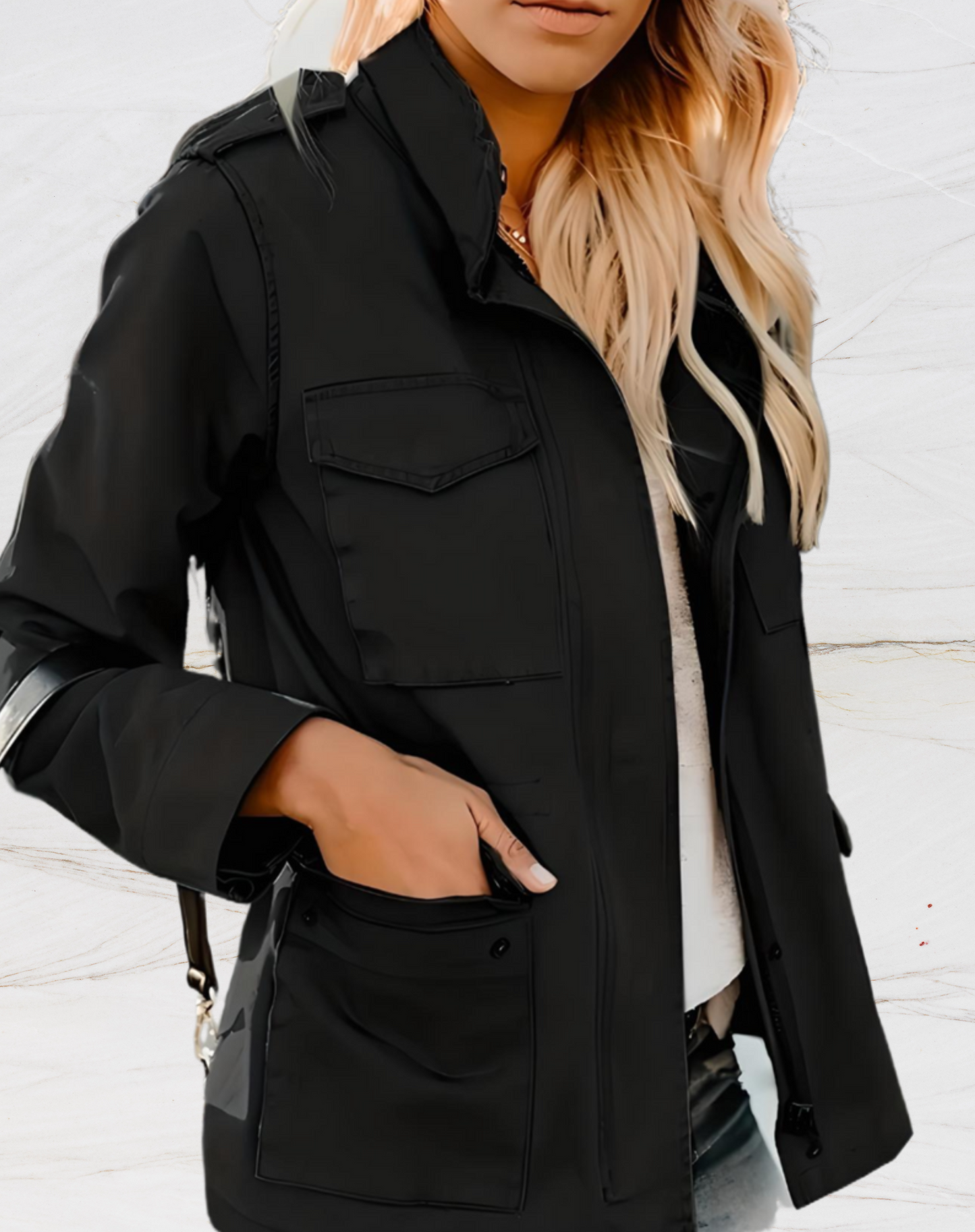 Mildred | Langärmelige Jacke mit vier Taschen für Frauen 1