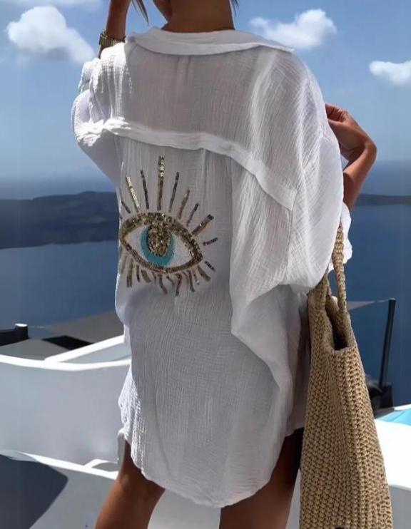 Miriam | Damen Hemd mit Nazar Auge 0