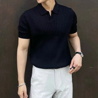 Old Money Sommer Schlankes Polo shirts für Herren 3