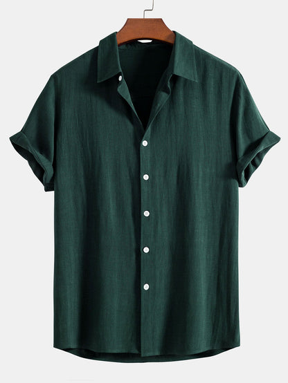 Old Money Style Sommer leinen kurzärmliges polo hemd für Herren 4