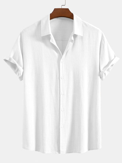 Old Money Style Sommer leinen kurzärmliges polo hemd für Herren 6