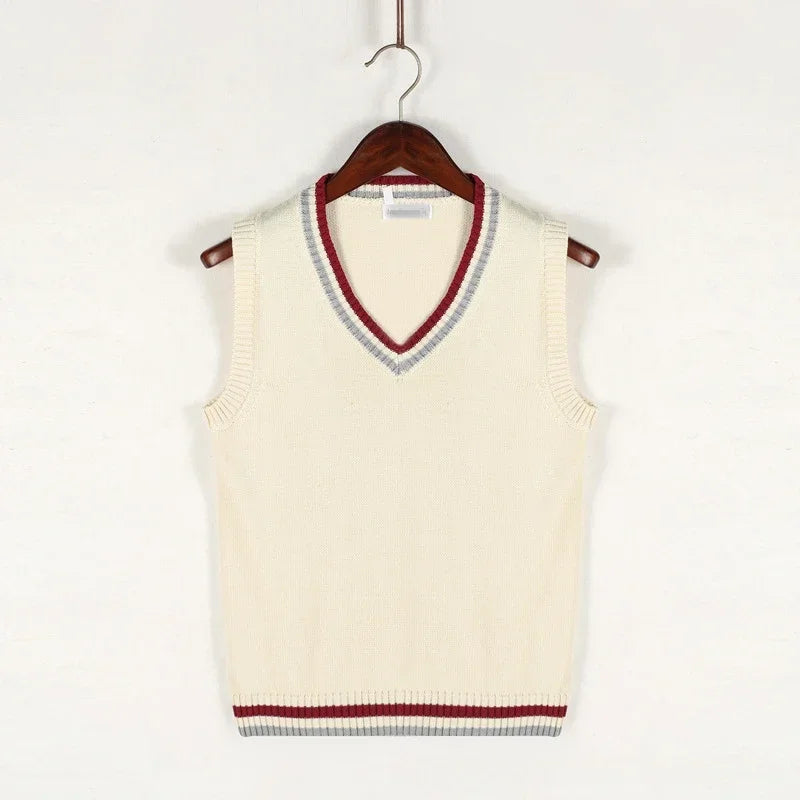 Old Money Style V Ausschnitt Retro Pullover Weste für Herren 9