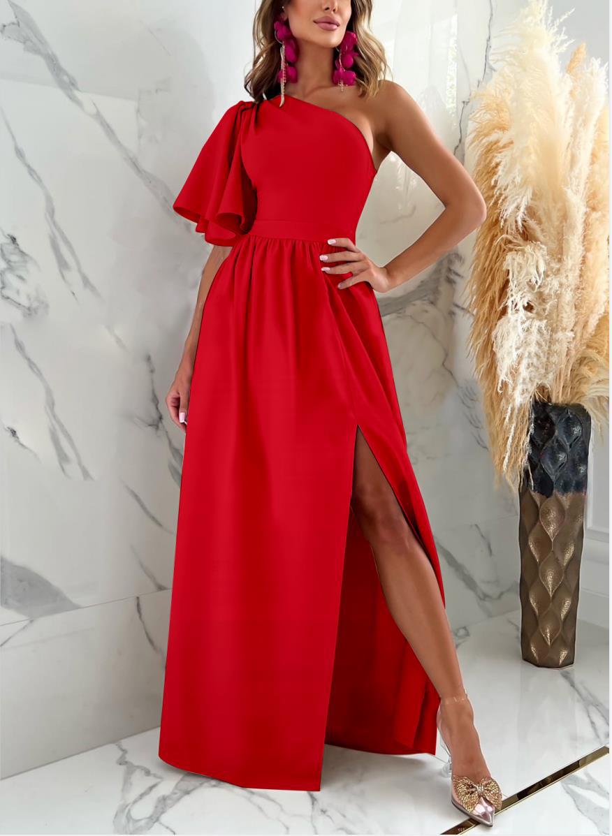 One Shoulder Maxikleid 3