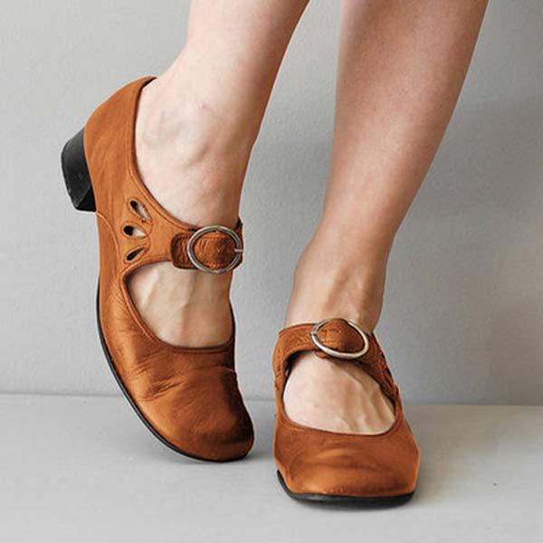 Orthopädische vintage schuhe mit runder zehe - opal 0