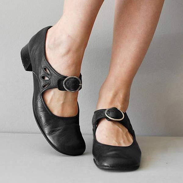 Orthopädische vintage schuhe mit runder zehe - opal 1