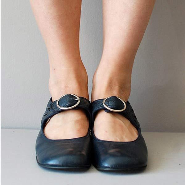 Orthopädische vintage schuhe mit runder zehe - opal 3