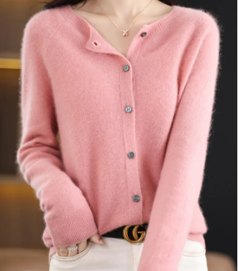 Rochelle - Strickjacke mit O Ausschnitt Damenpullover 1
