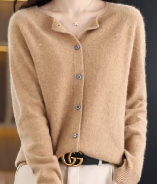 Rochelle - Strickjacke mit O Ausschnitt Damenpullover 13