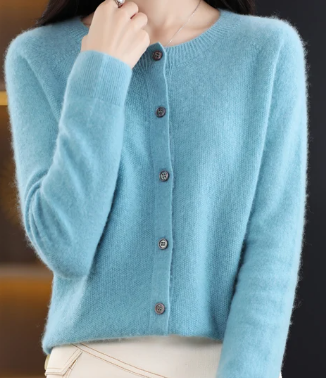 Rochelle - Strickjacke mit O Ausschnitt Damenpullover 3