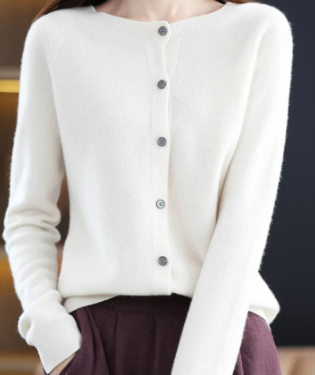 Rochelle - Strickjacke mit O Ausschnitt Damenpullover 4
