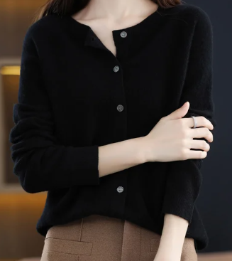 Rochelle - Strickjacke mit O Ausschnitt Damenpullover 5