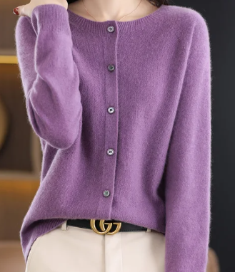 Rochelle - Strickjacke mit O Ausschnitt Damenpullover 8