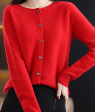 Rochelle - Strickjacke mit O Ausschnitt Damenpullover 9