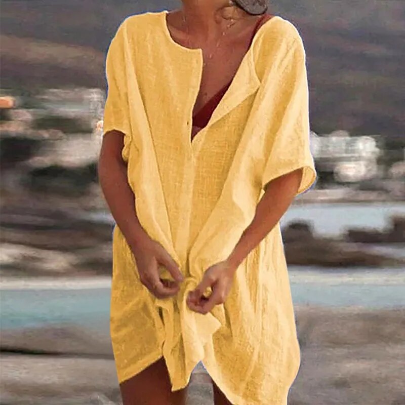 Ruby - Baumwoll-Leinen Freizeitkleid 3