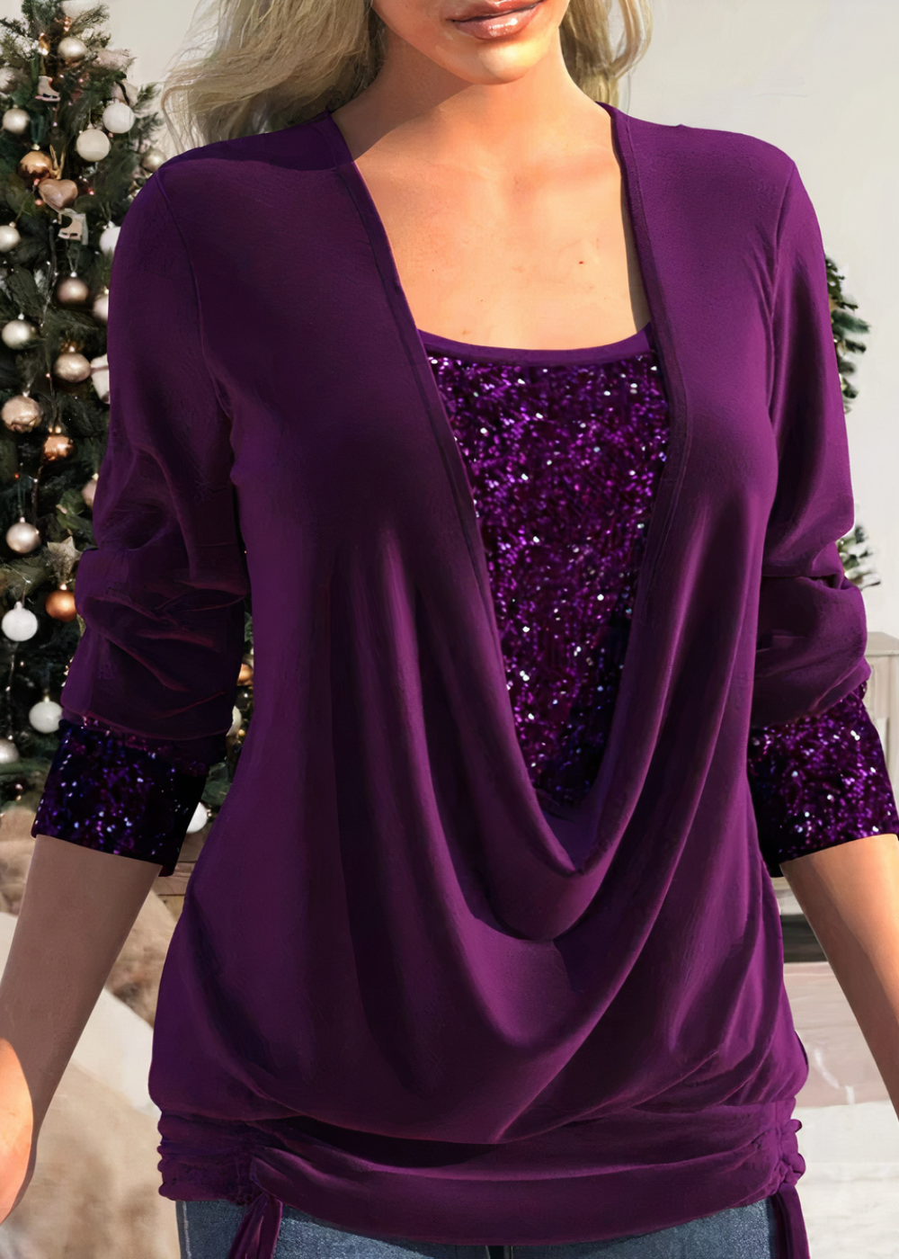 Sarina - Stilvolle Glitzerbluse 2