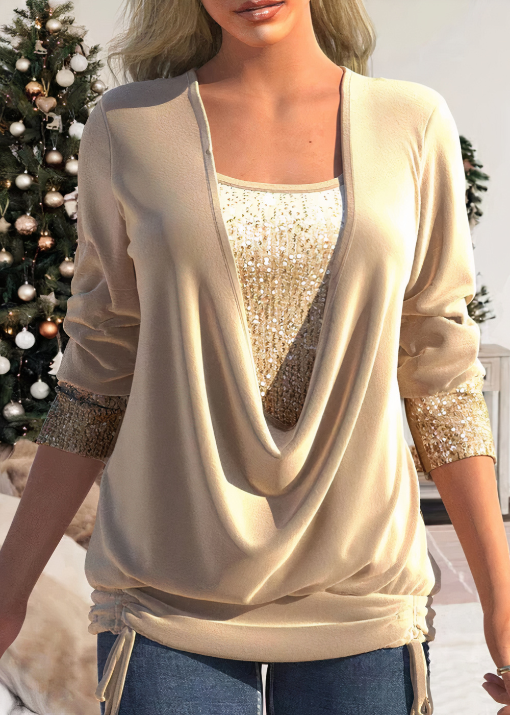 Sarina - Stilvolle Glitzerbluse 6