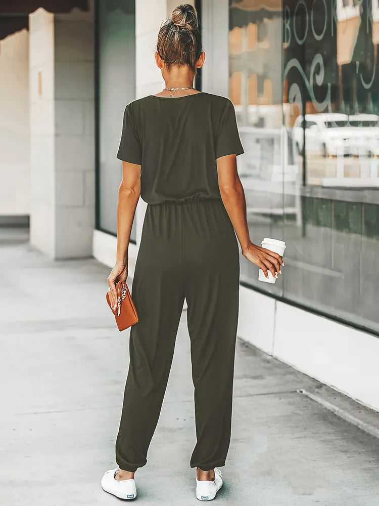 Schwarzer kurzärmeliger Jumpsuit 3