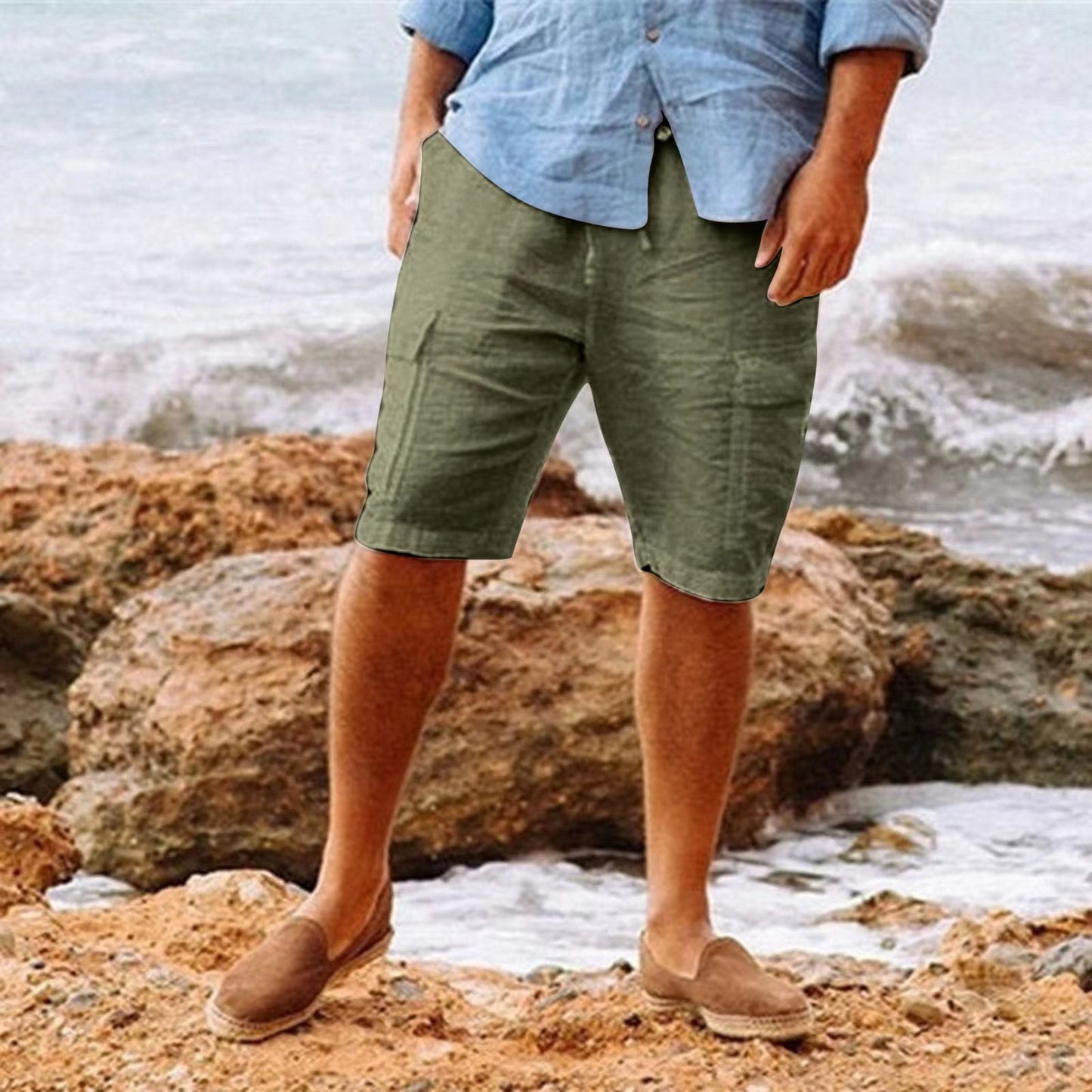 Shorts aus Leinen für Herren 0