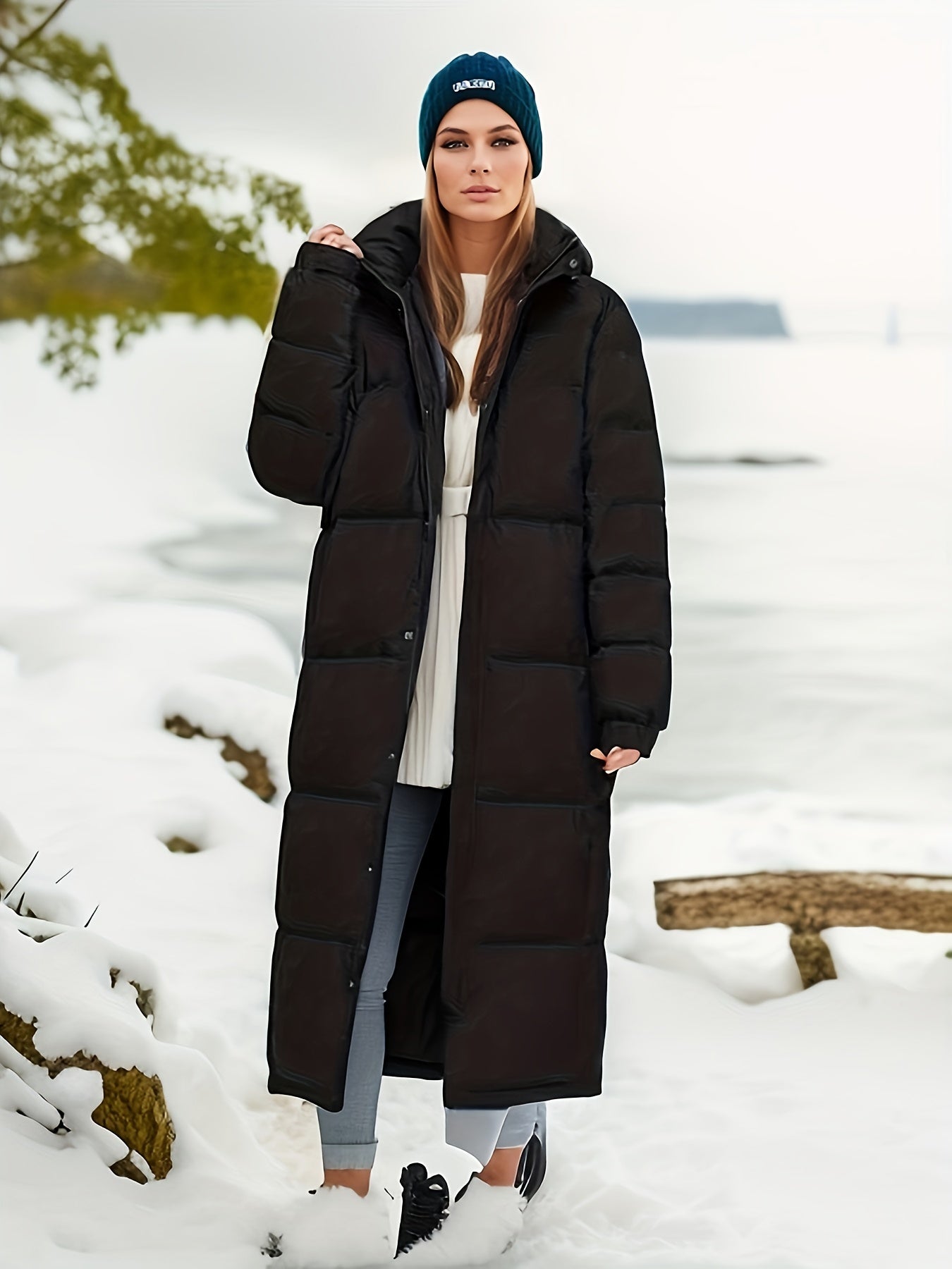 Stylischer Langer Winter Daunenparka Für Damen | Perfekt für Outdoor-Aktivitäten 2