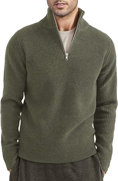 TOMMY - Stylischer Zipper Pullover für Herren (italienisches Design) 0