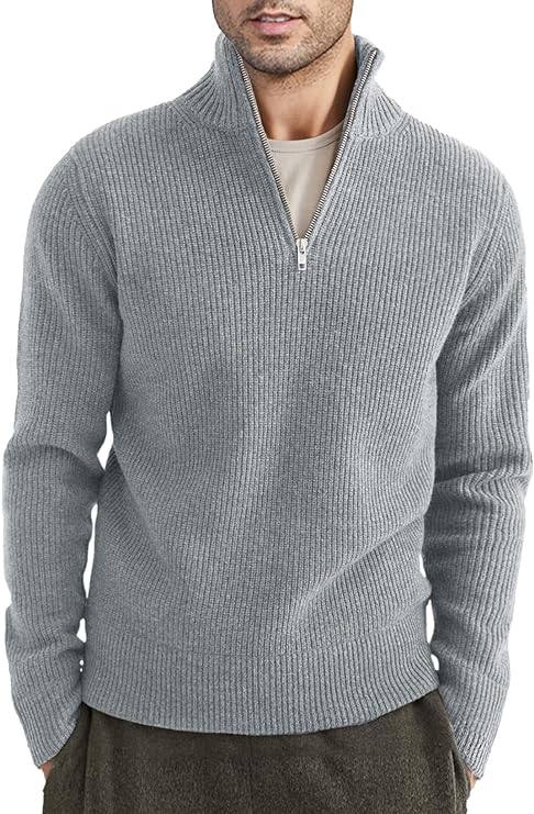 TOMMY - Stylischer Zipper Pullover für Herren (italienisches Design) 11