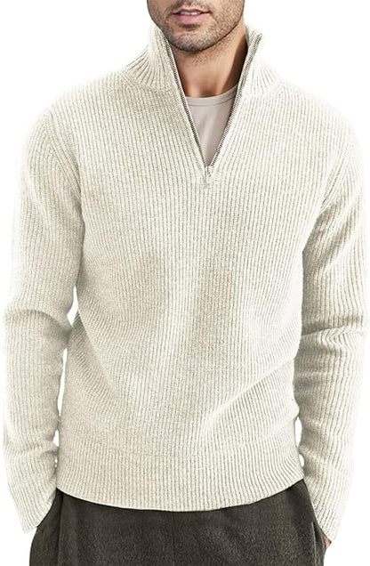 TOMMY - Stylischer Zipper Pullover für Herren (italienisches Design) 12
