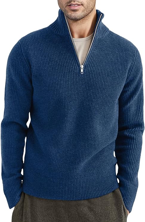 TOMMY - Stylischer Zipper Pullover für Herren (italienisches Design) 14