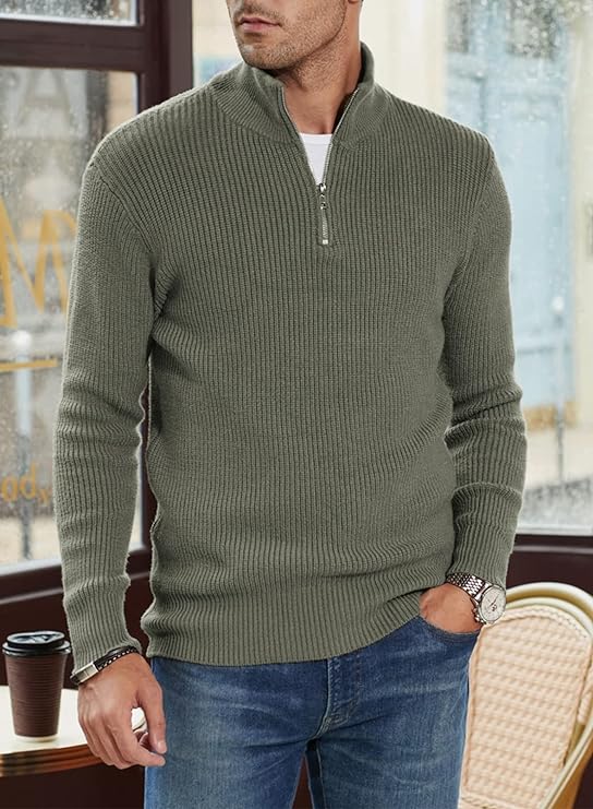TOMMY - Stylischer Zipper Pullover für Herren (italienisches Design) 2