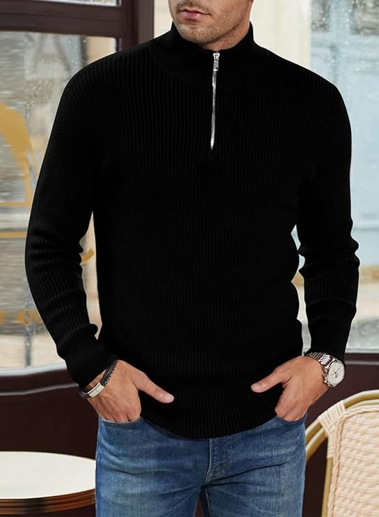TOMMY - Stylischer Zipper Pullover für Herren (italienisches Design) 6