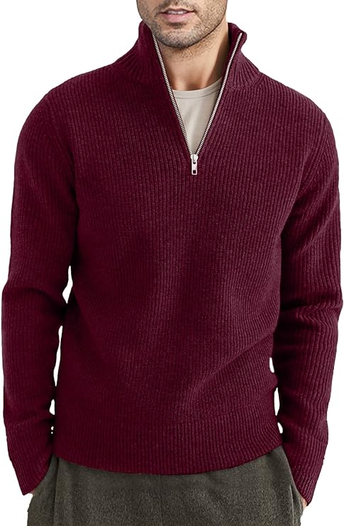 TOMMY - Stylischer Zipper Pullover für Herren (italienisches Design) 9