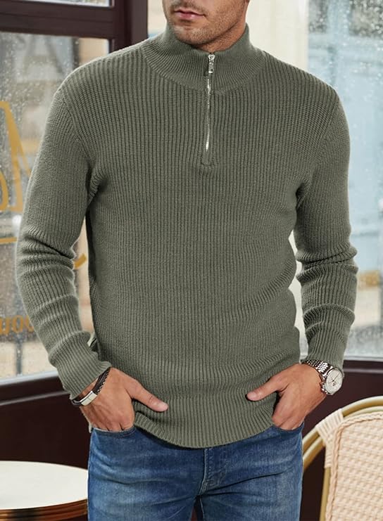 TOMMY | Stylischer Zipper Pullover für Herren (italienisches Design) 3