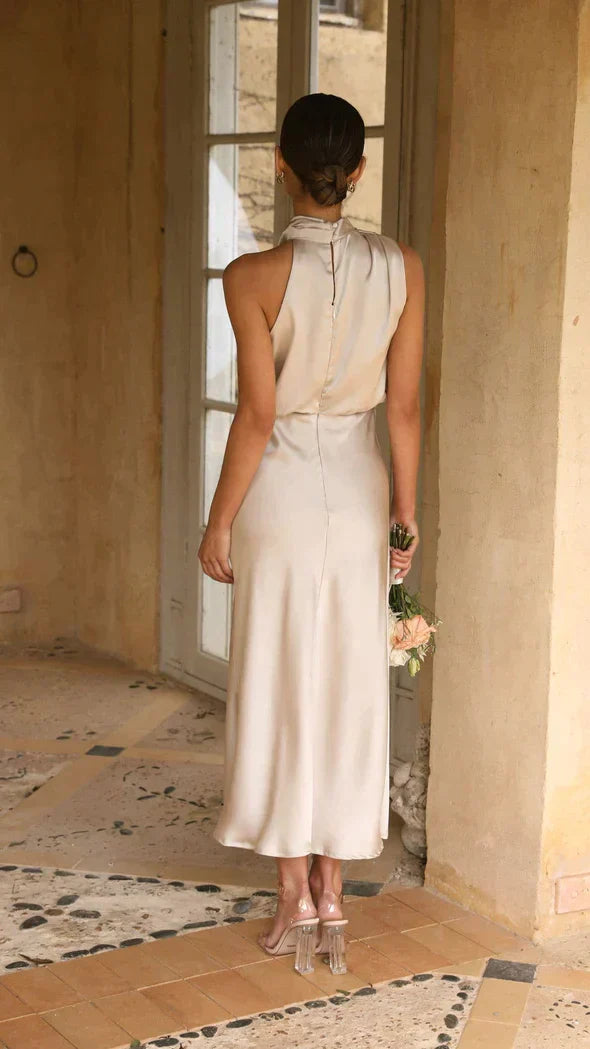 Teresa - Elegantes Satinkleid 1