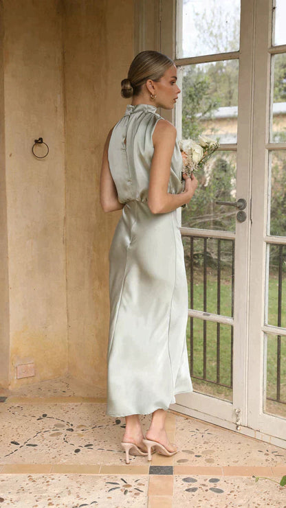 Teresa - Elegantes Satinkleid 3