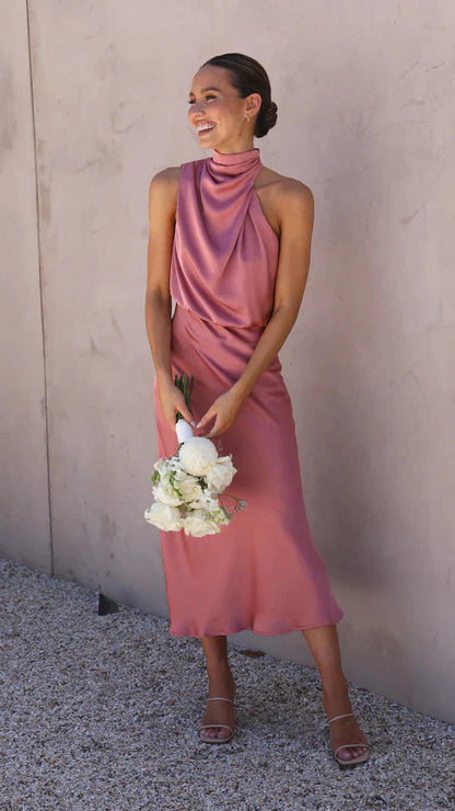 Teresa - Elegantes Satinkleid 5