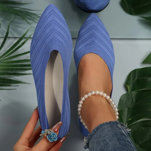 Veronica - Gestrickte Flats mit spitzer Zehe für Frauen 4