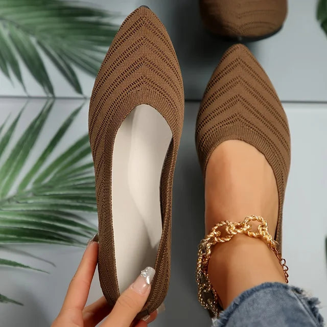 Veronica - Gestrickte Flats mit spitzer Zehe für Frauen 5