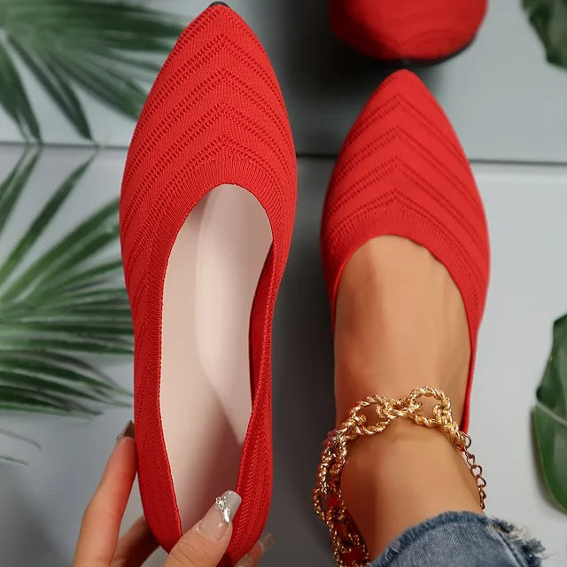 Veronica - Gestrickte Flats mit spitzer Zehe für Frauen 6