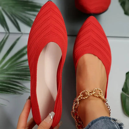 Veronica - Gestrickte Flats mit spitzer Zehe für Frauen 6