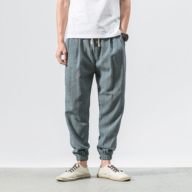 Vintage Herren Sommer Leinenhose 2