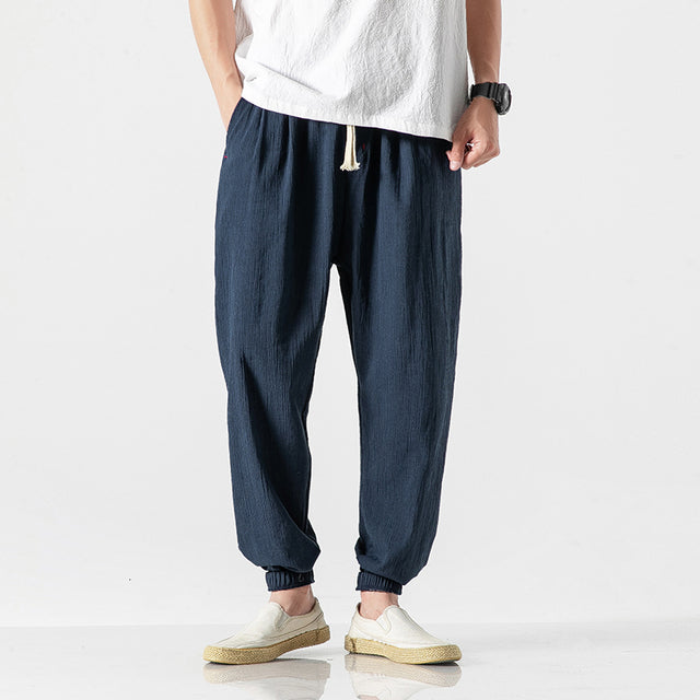 Vintage Herren Sommer Leinenhose 3