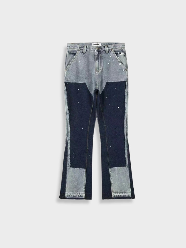 Vintage hose - Herren Denim Jeans Patched 5