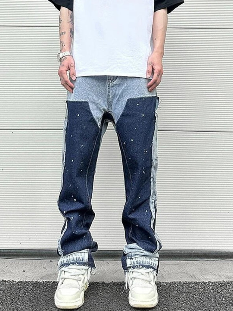 Vintage hose - Herren Denim Jeans Patched 6