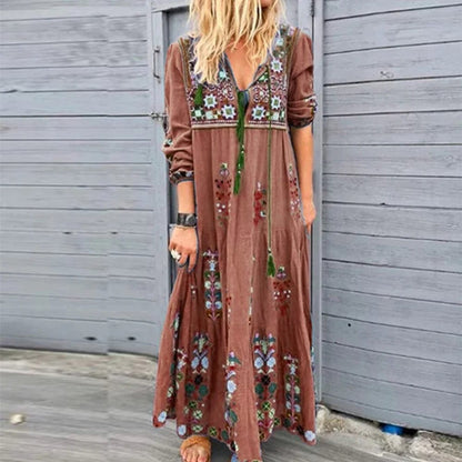 Vivi - Lässiges Maxikleid - Boho - Leinen - Für verschiedene Zwecke für Damen 2