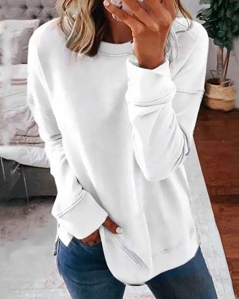Viviana - Einfarbiges Sweatshirt 1